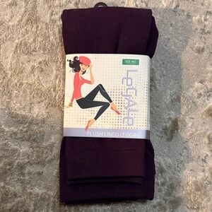 Legale Women's Plush Lined Legging - Purple